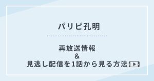 パリピ孔明見逃し配信再放送